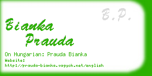 bianka prauda business card